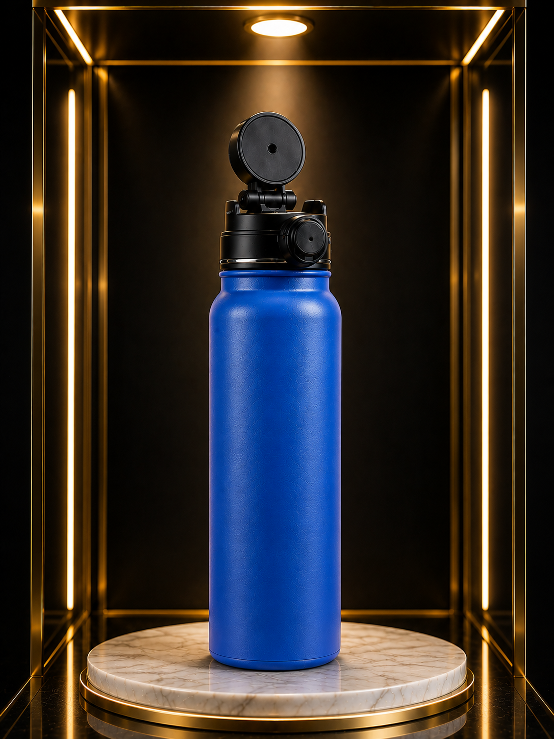 BOTELLA TÉRMICA 750 ML CON SOPORTE MAGNÉTICO PARA CELULAR | ACERO INOXIDABLE