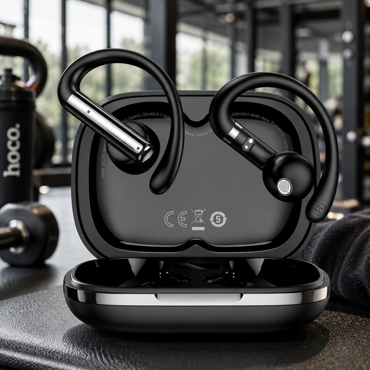 Audifonos INALÁMBRICOS EAR-HOOK TWS HI-FI CON DISPLAY LED. HOCO EW206