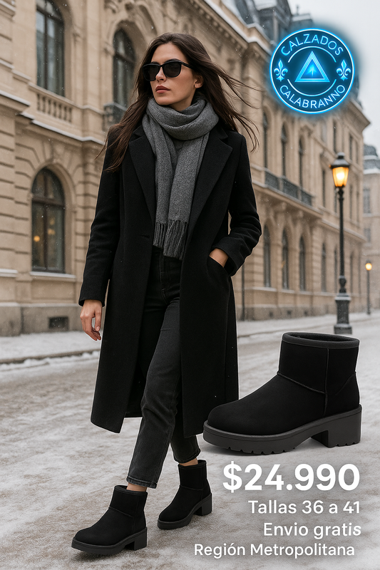 Women's thermal ankle boots with heels