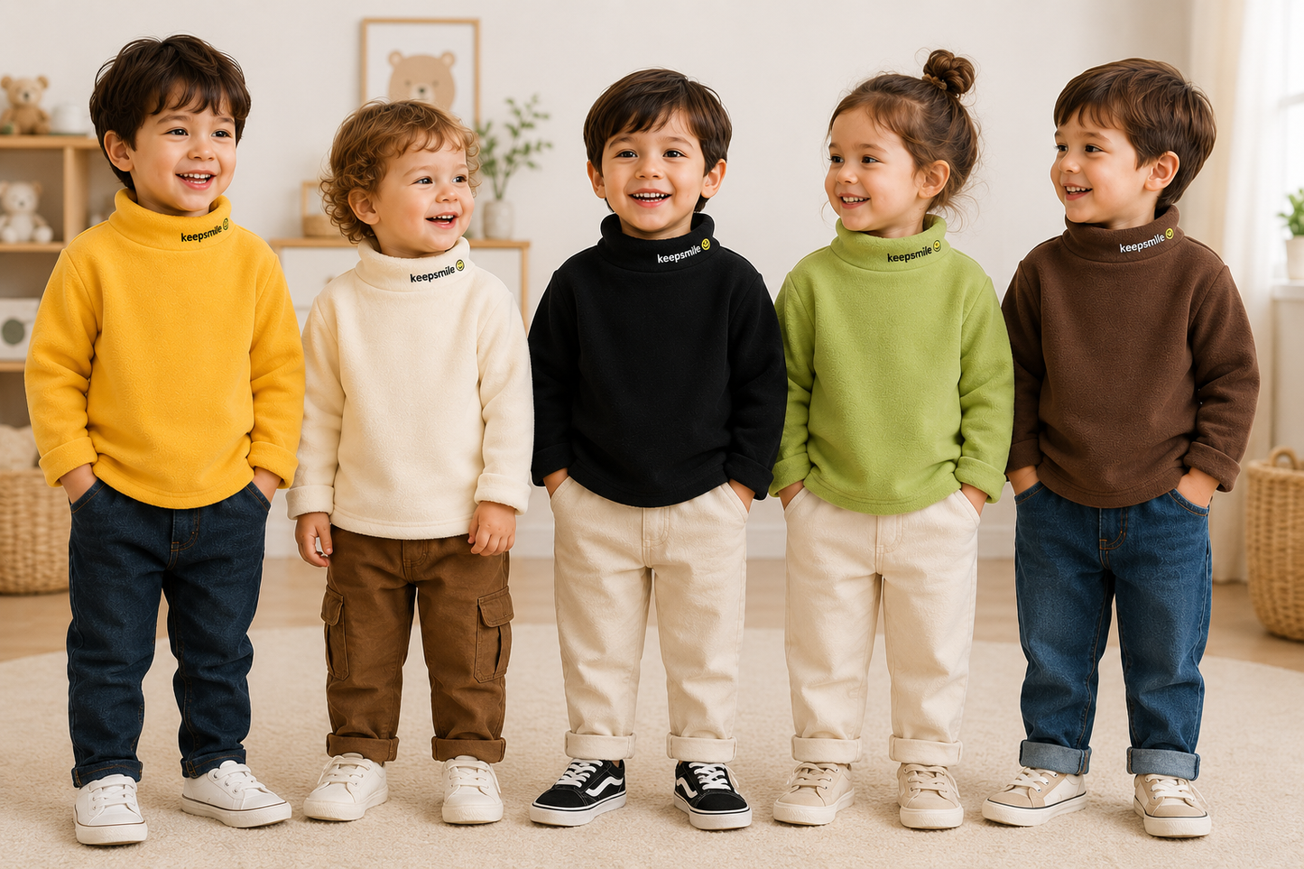 Beatle Infantil de Polar con Chiporro | Cuello Alto Térmico | 18 Meses a 5 Años