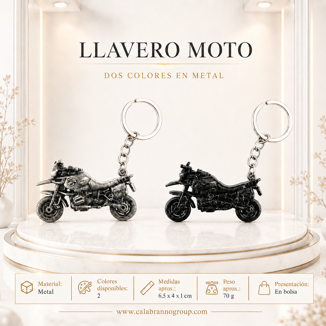 LLAVERO MOTO METÁLICO – DISEÑO REALISTA