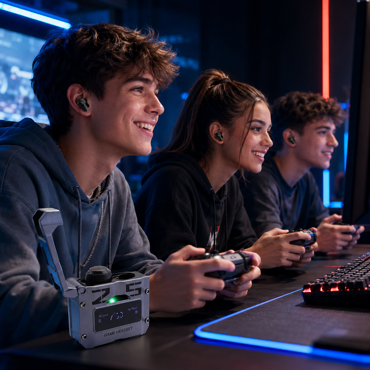 AUDÍFONOS GAMER M25 TRUE WIRELESS BLUETOOTH CON ESTUCHE DE CARGA MAGNÉTICA