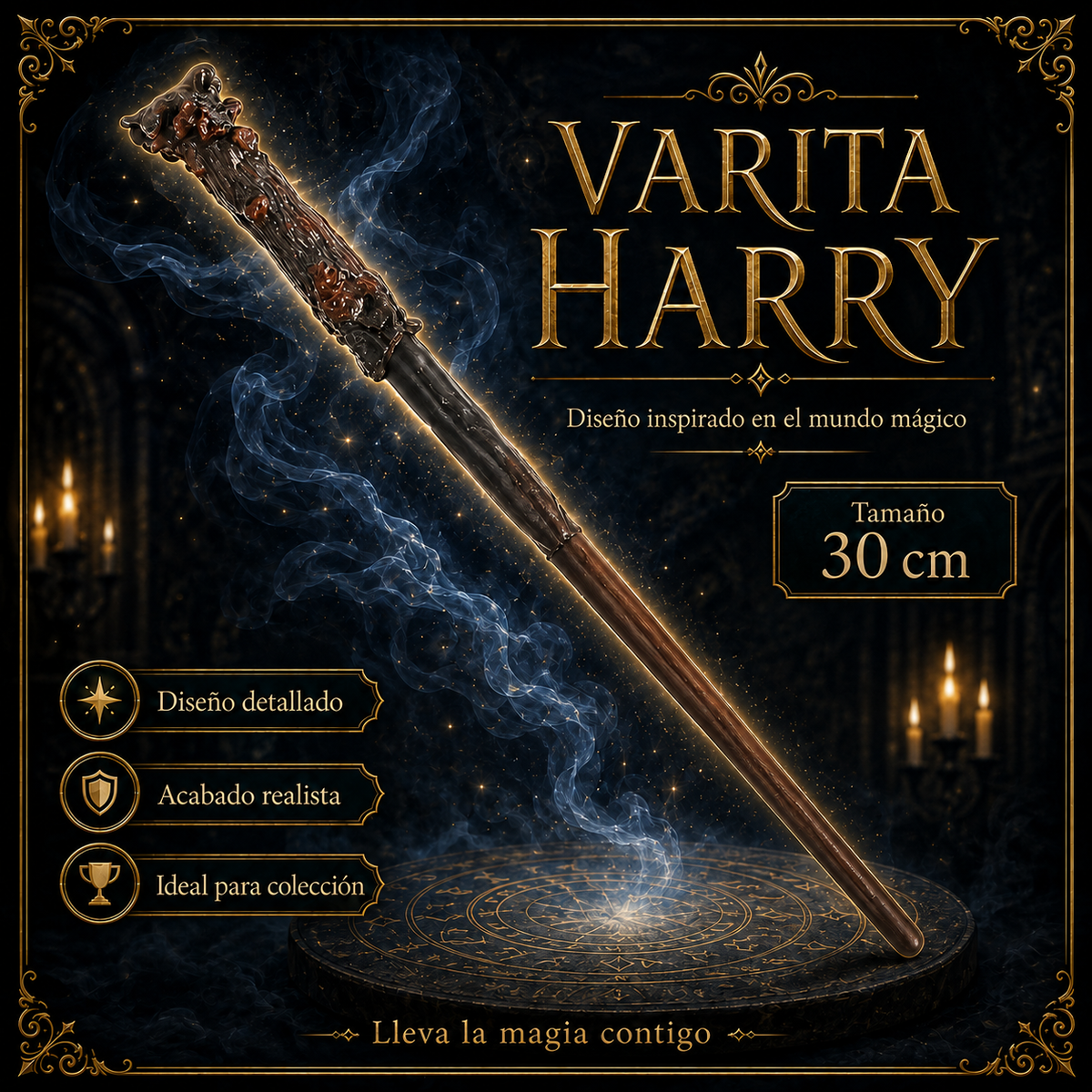 VARITA MÁGICA MODELO HARRY – ACCESORIO DE FANTASÍA