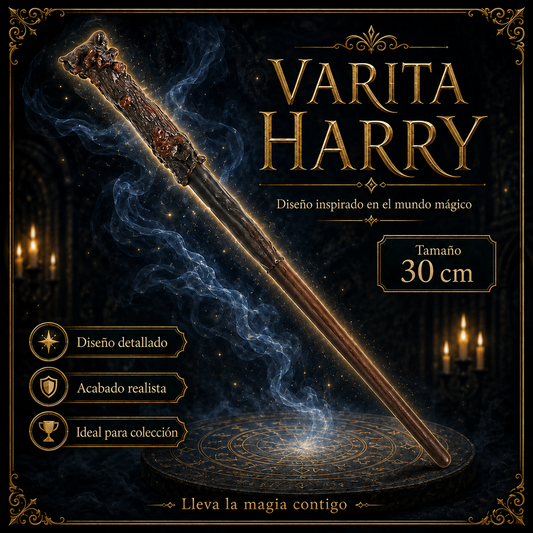 VARITA MÁGICA MODELO HARRY – ACCESORIO DE FANTASÍA