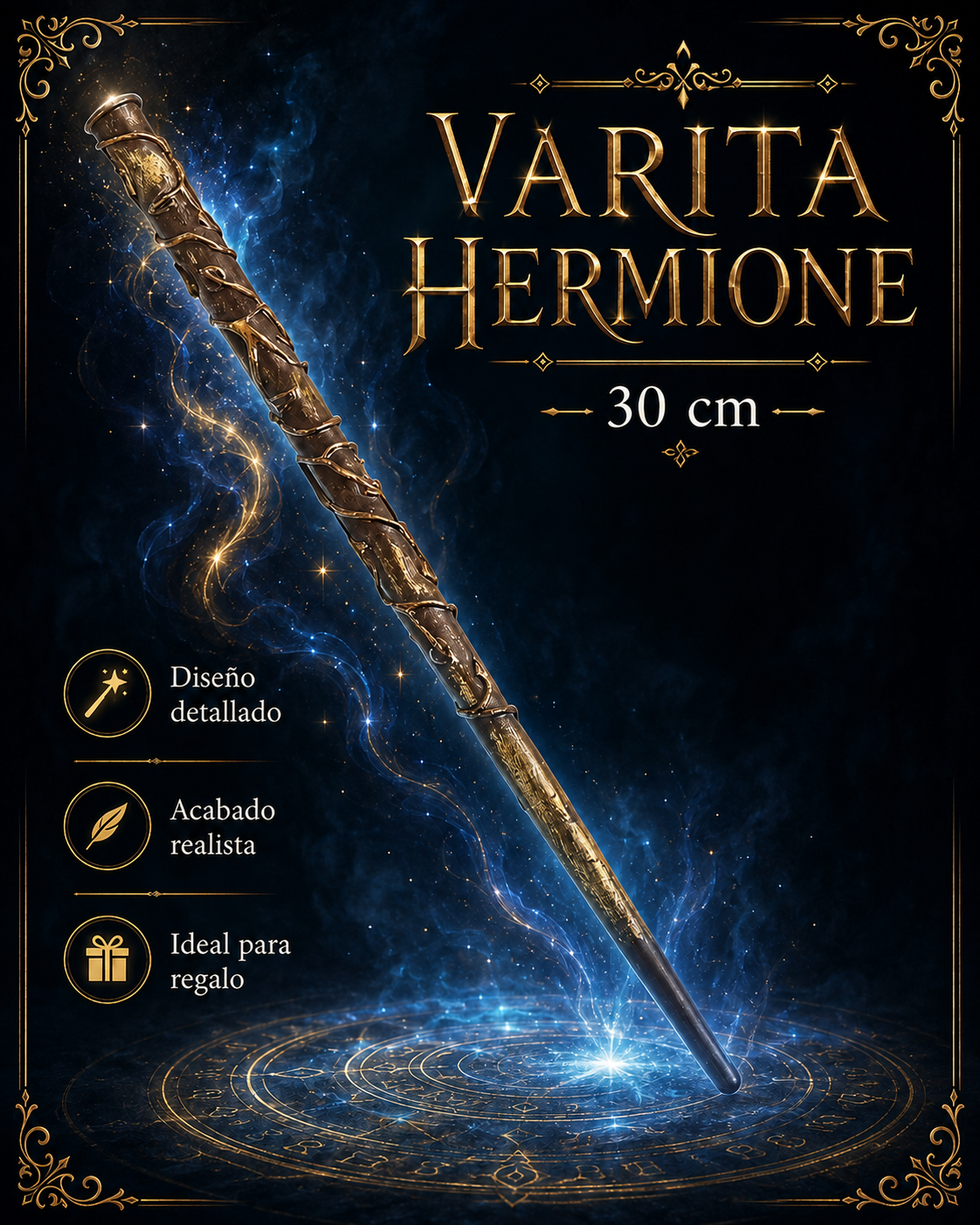 VARITA MÁGICA MODELO HERMIONE – ACCESORIO DE FANTASÍA