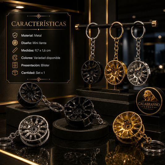 LLAVERO  LLANTA MAXEED METÁLICO – DISEÑO AUTOMOTRIZ**
