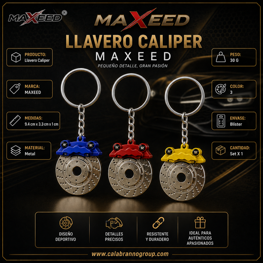 LLAVERO CALIPER MAXEED METÁLICO – DISEÑO AUTOMOTRIZ