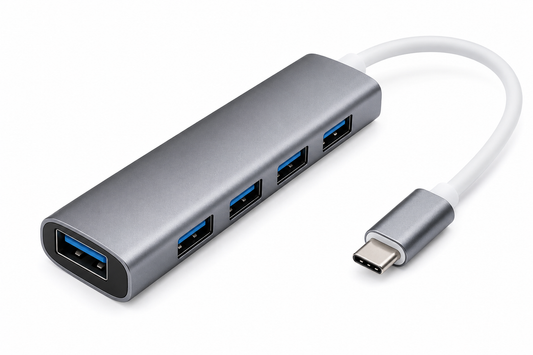 HUB TYPE-C 4 PUERTOS USB 3.0 EN ALUMINIO PREMIUM