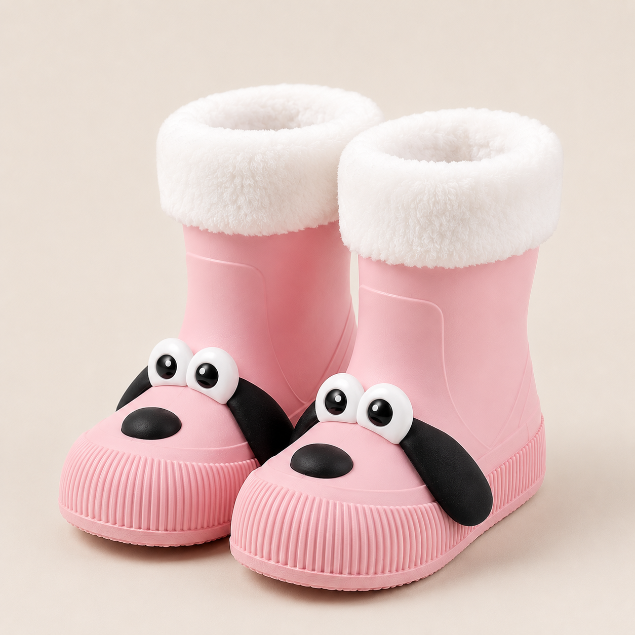 BOTAS DE AGUA INFANTIL DISEÑO PERRITO CON FORRO  TERMICO