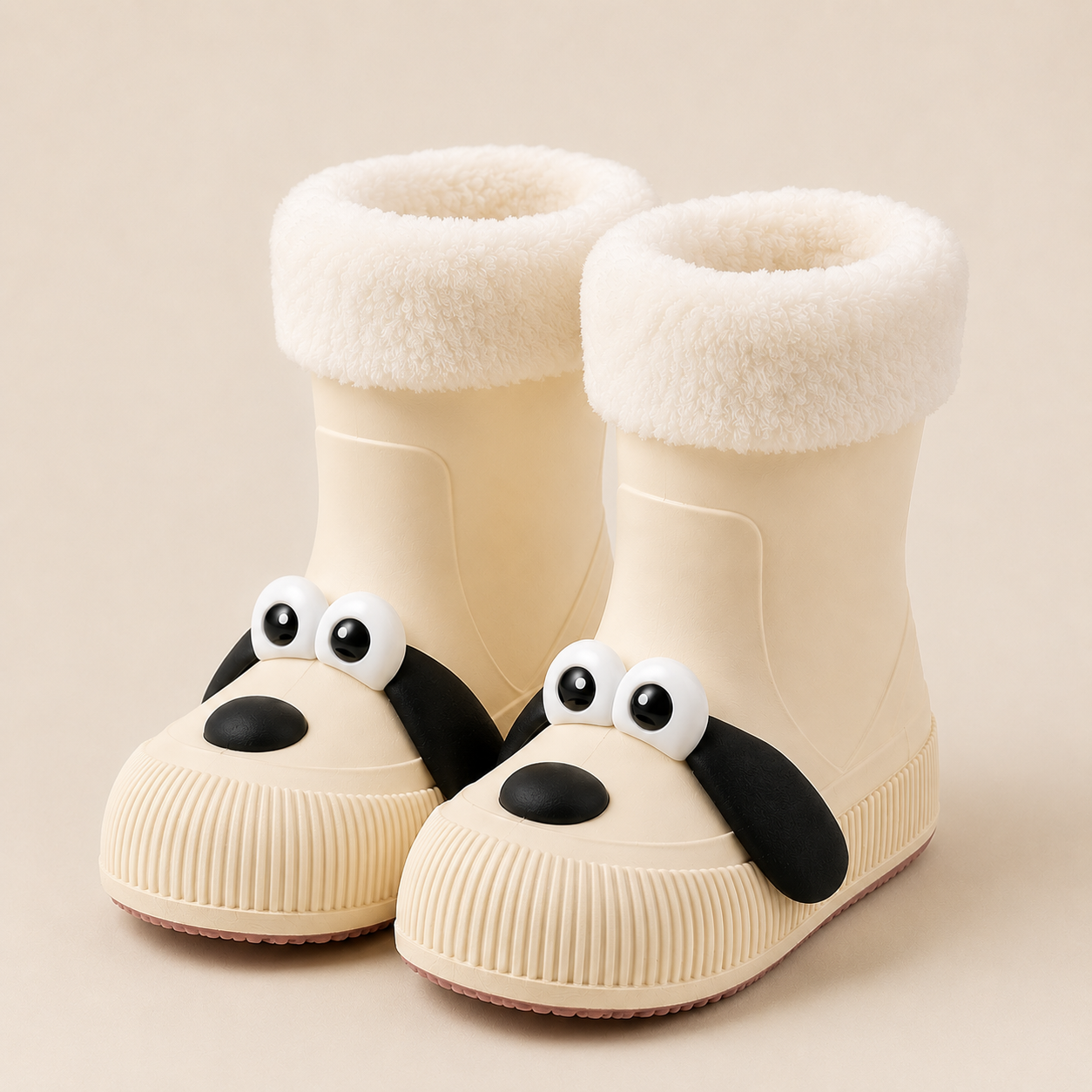 BOTAS DE AGUA INFANTIL DISEÑO PERRITO CON FORRO  TERMICO