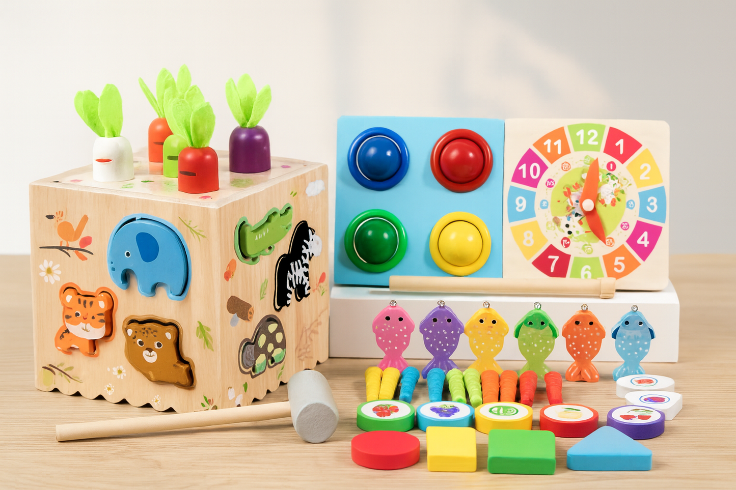 CUBO DIDACTICO  PARA BEBÉS DE 1 AÑO EN ADELANTE