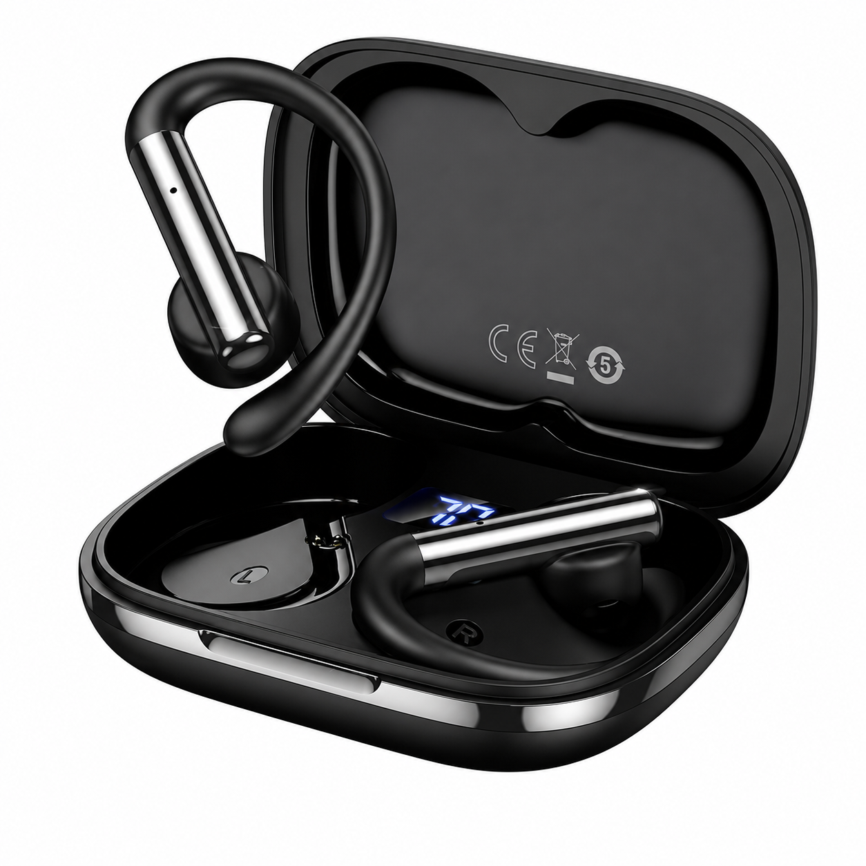 Audifonos INALÁMBRICOS EAR-HOOK TWS HI-FI CON DISPLAY LED. HOCO EW206