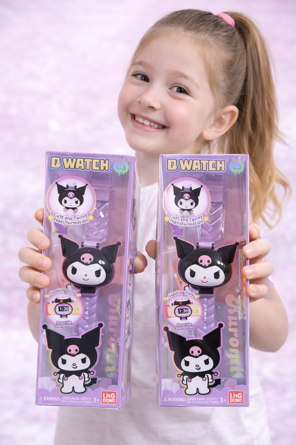 ⌚💜 Reloj Infantil Kawaii todo el estilo de Kuromi con Luz – Diseño 3D