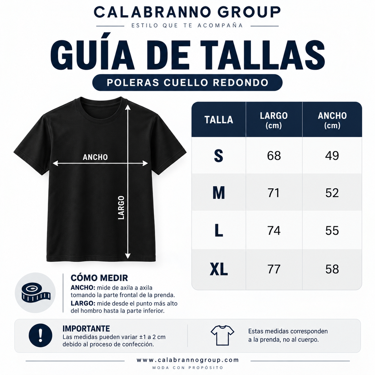 POLERA  PREMIUM HOMBRE 100% ALGODÓN SOFT – REGULAR FIT