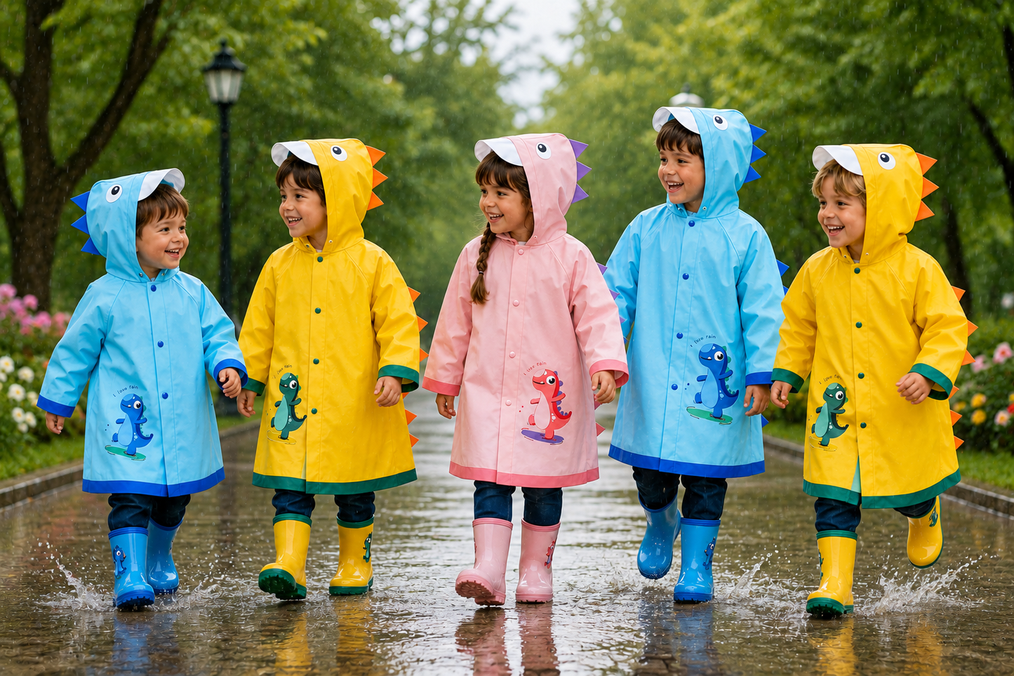 Botas Impermeables Infantiles Dinosaurio | Antideslizantes | 100% Impermeables | Tallas 23 al 32