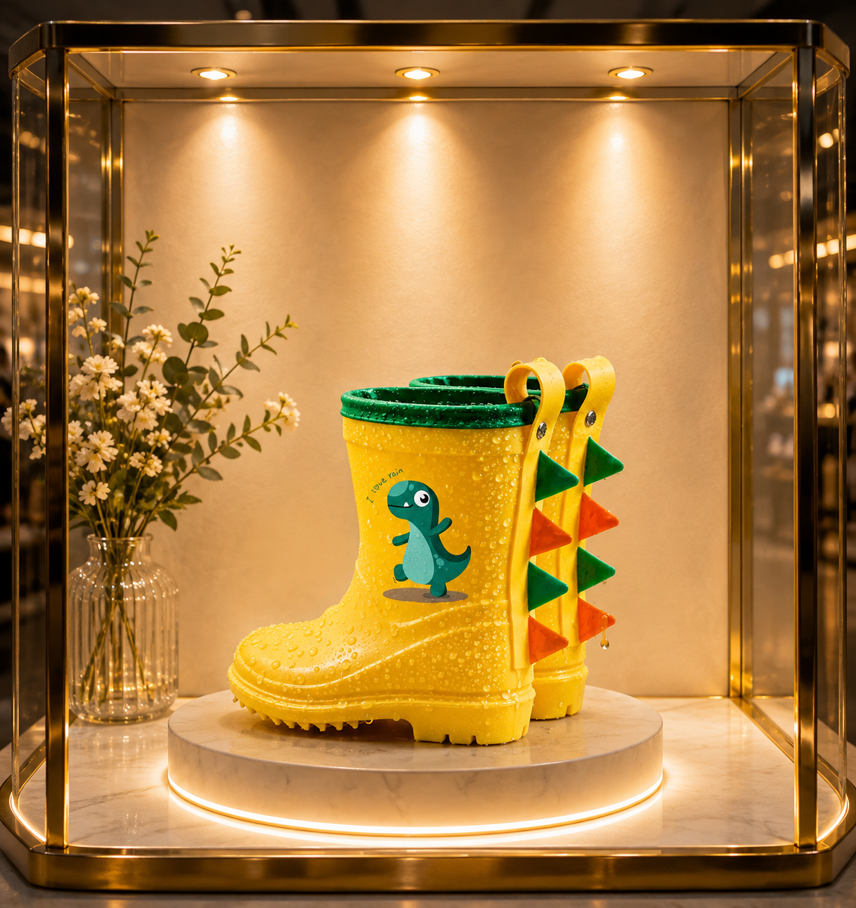 Botas Impermeables Infantiles Dinosaurio | Antideslizantes | 100% Impermeables | Tallas 23 al 32