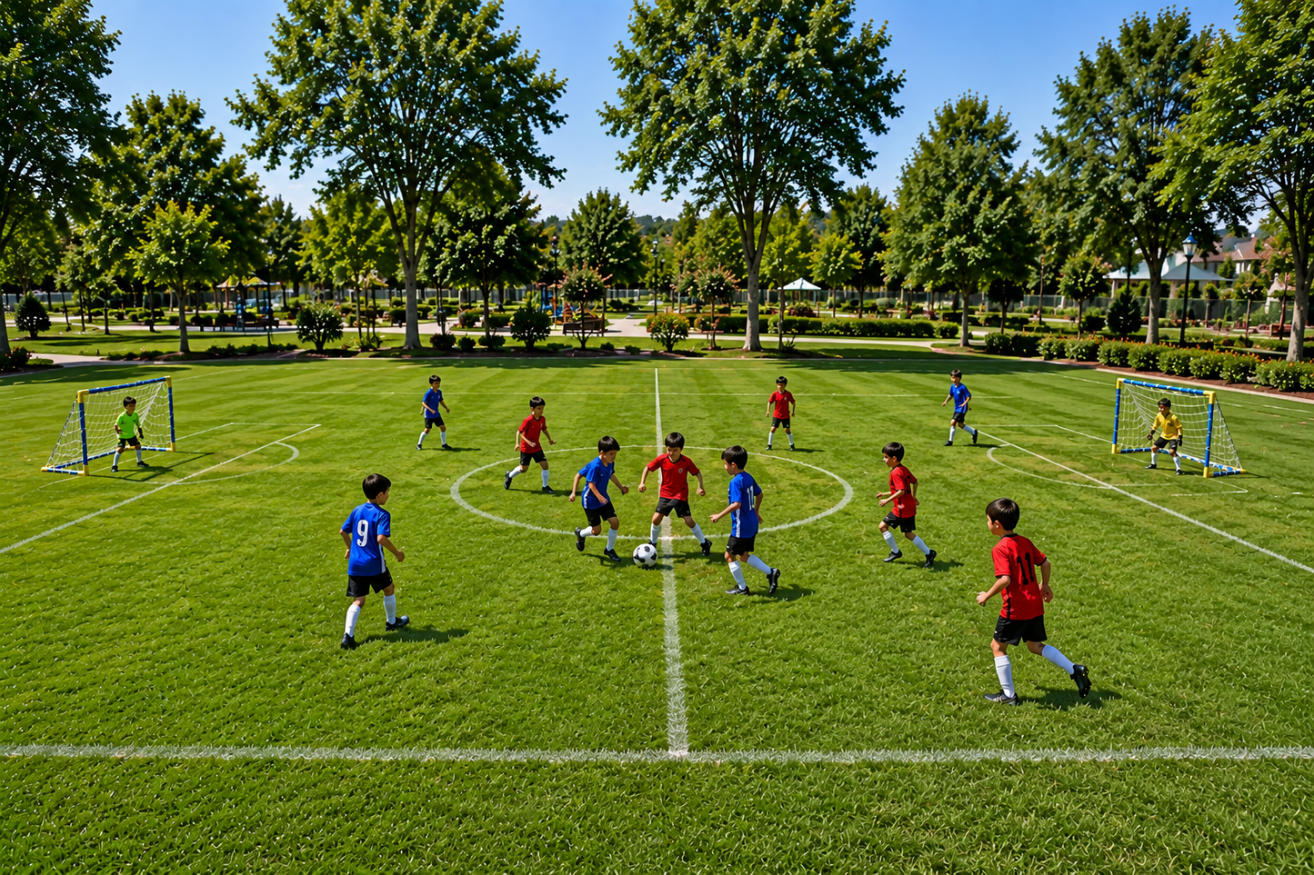Arco de Fútbol Infantil Portátil con Red y Balón – Kit de Entrenamiento