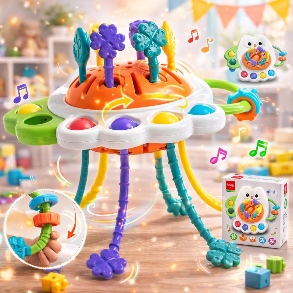 🦉 JUGUETE DIDÁCTICO SENSORIAL BÚHO PARA BEBÉ