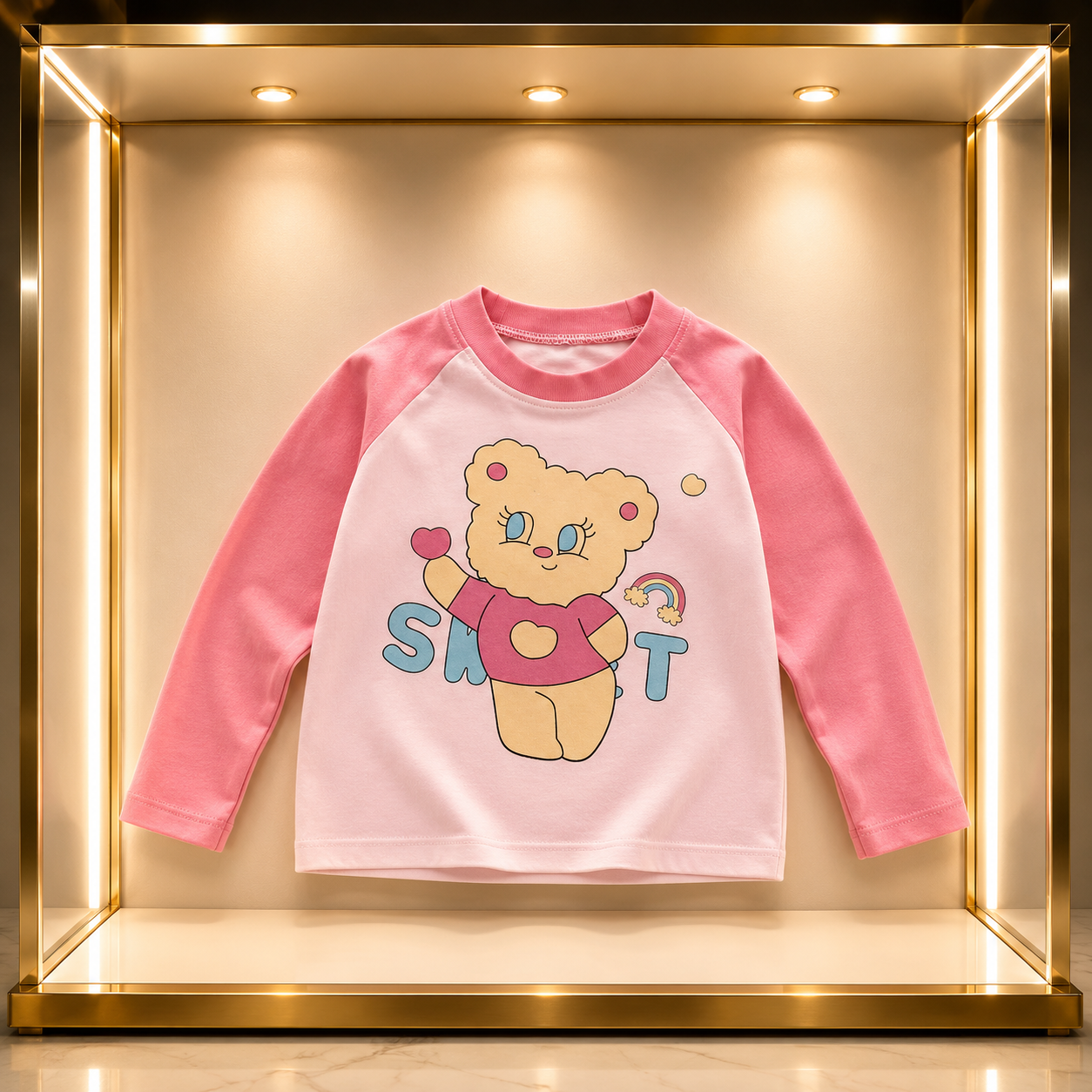 Poleras Infantiles de Manga Larga 100% Algodón