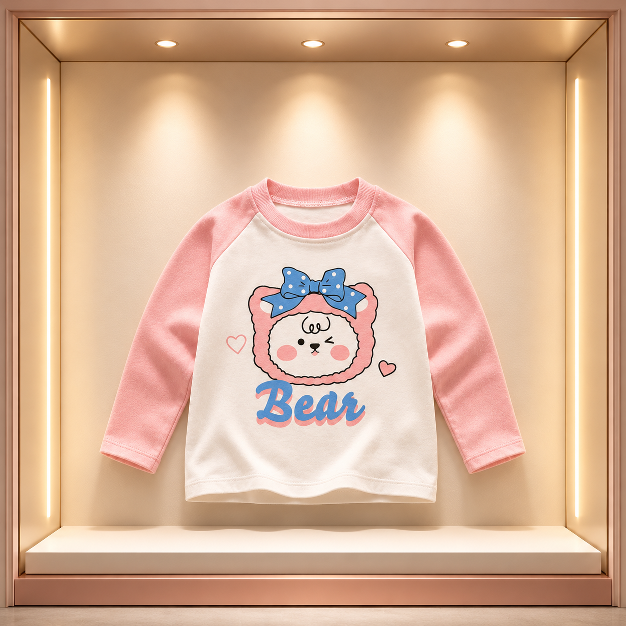 Poleras Infantiles de Manga Larga 100% Algodón