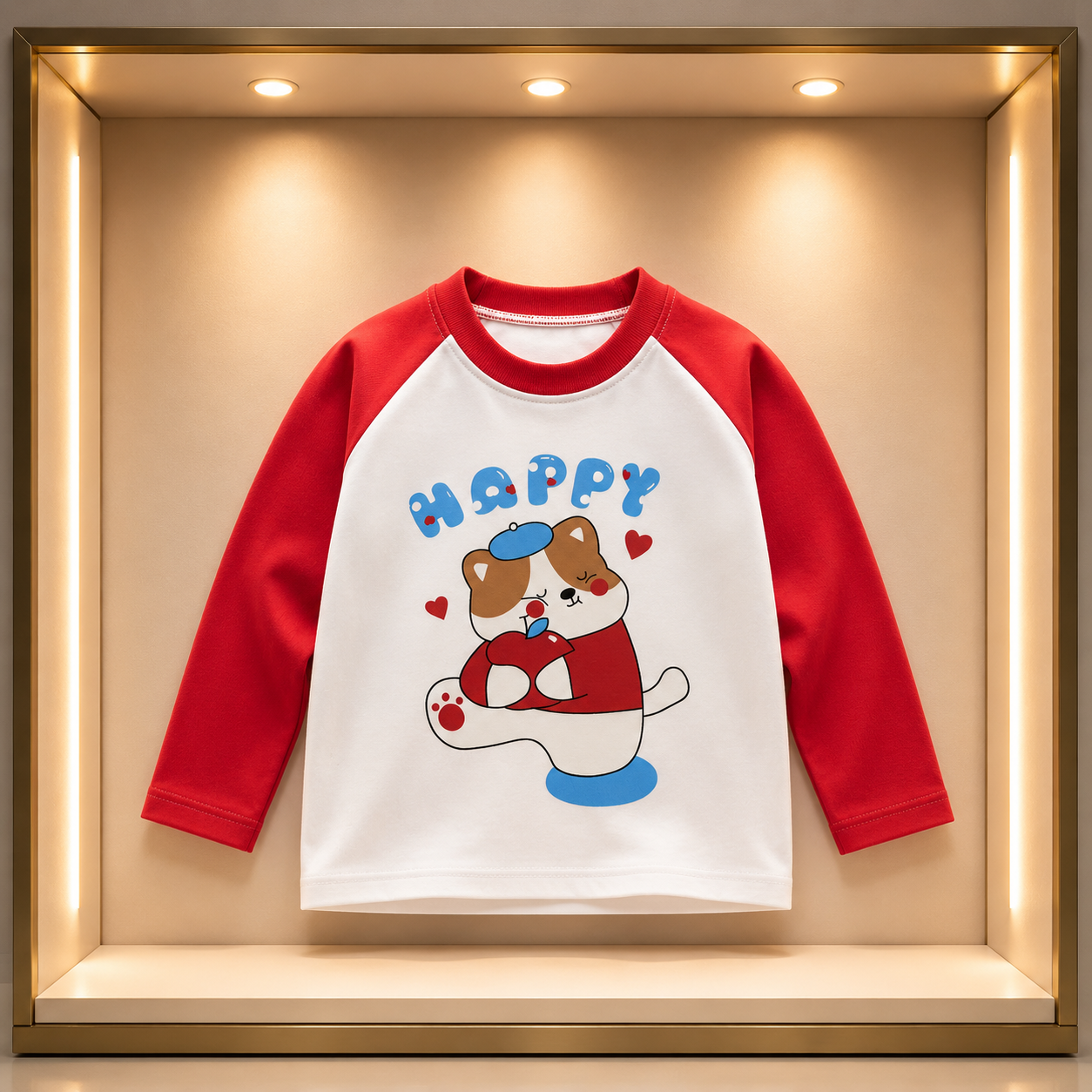 Poleras Infantiles de Manga Larga 100% Algodón