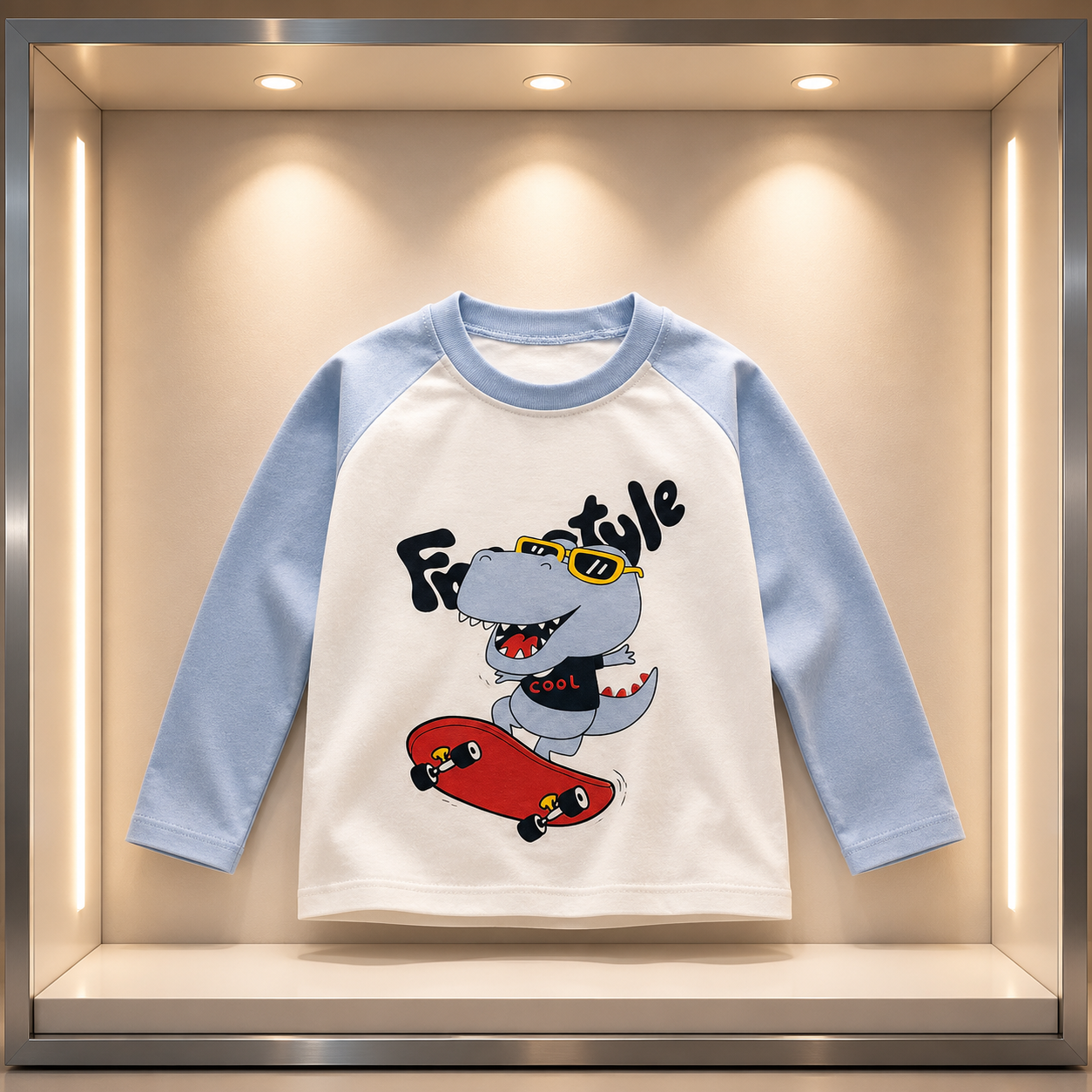 Poleras Infantiles de Manga Larga 100% Algodón