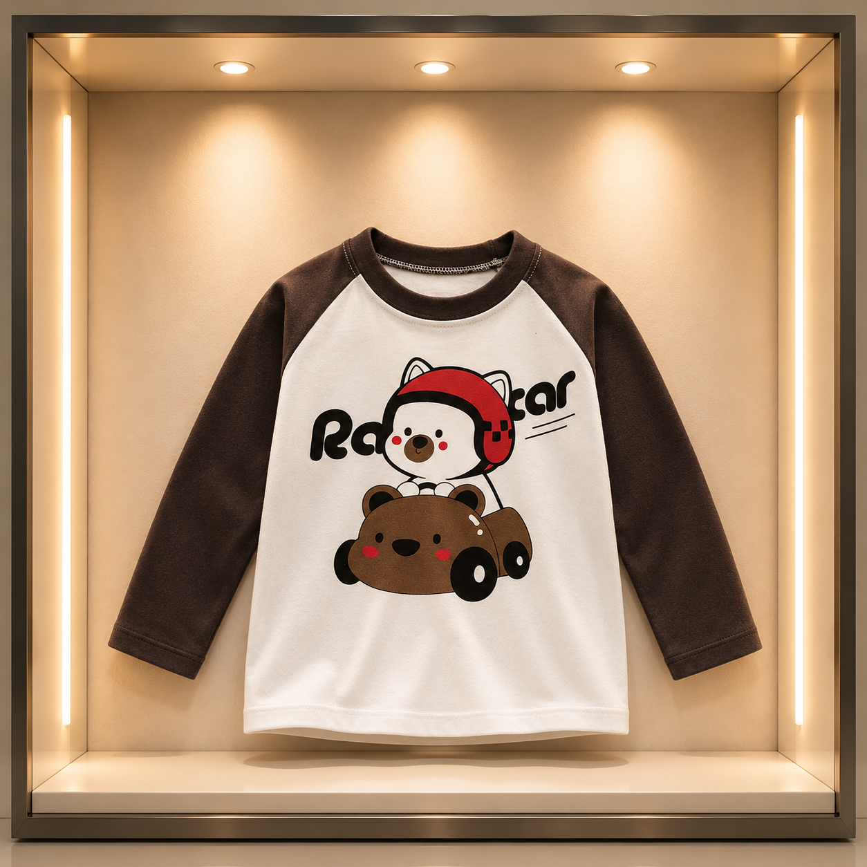 Poleras Infantiles de Manga Larga 100% Algodón