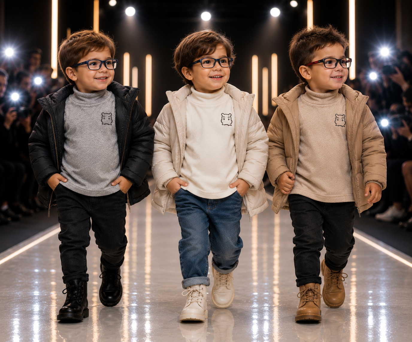 Polerón Infantil Cuello Alto Frizado BEAR | Tejido Texturizado | Unisex