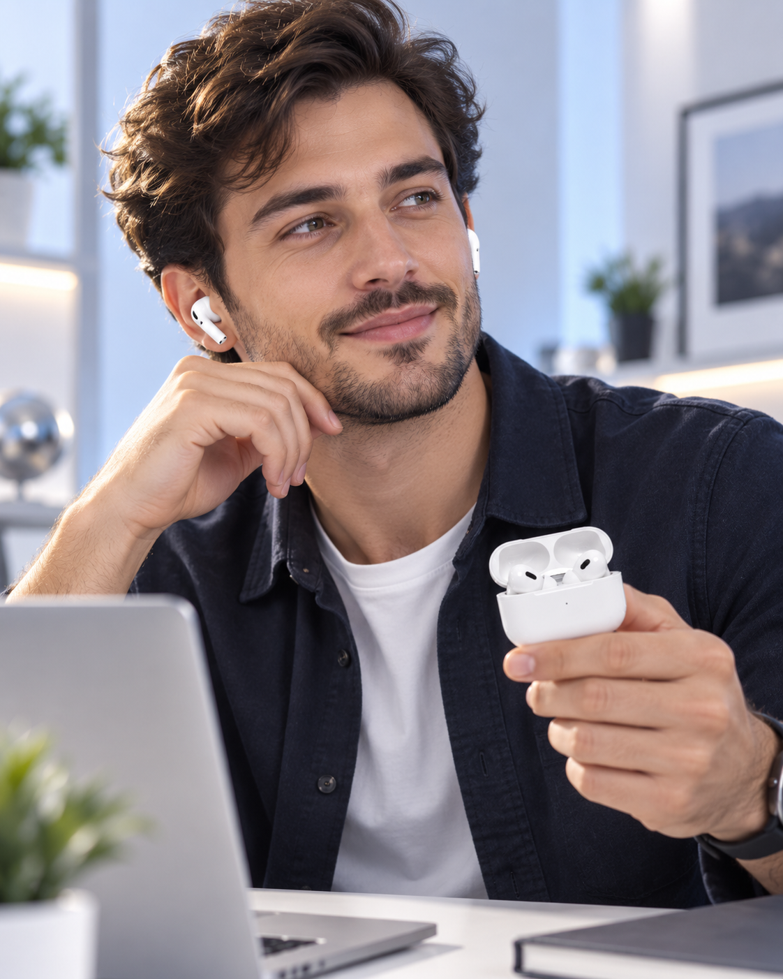 AUDÍFONOS INALÁMBRICOS TWS BLUETOOTH CON ESTUCHE DE CARGA