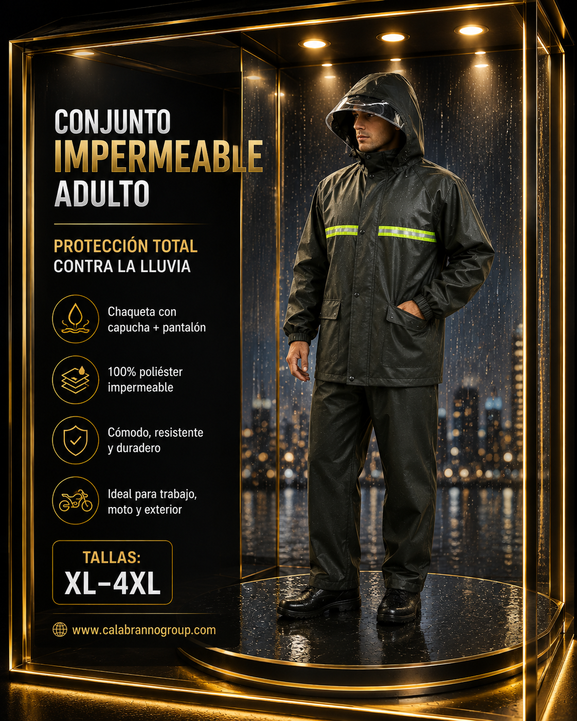 TRAJE IMPERMEABLE ADULTO XL-4XL