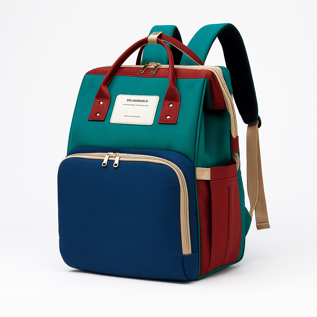 BOLSO CUNA MATERNAL CON TECHO Y PUERTO USB