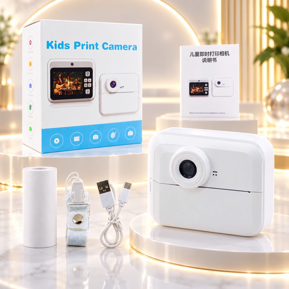 CÁMARA DIGITAL INFANTIL F88 CON IMPRESORA INSTANTÁNEA + JUEGOS