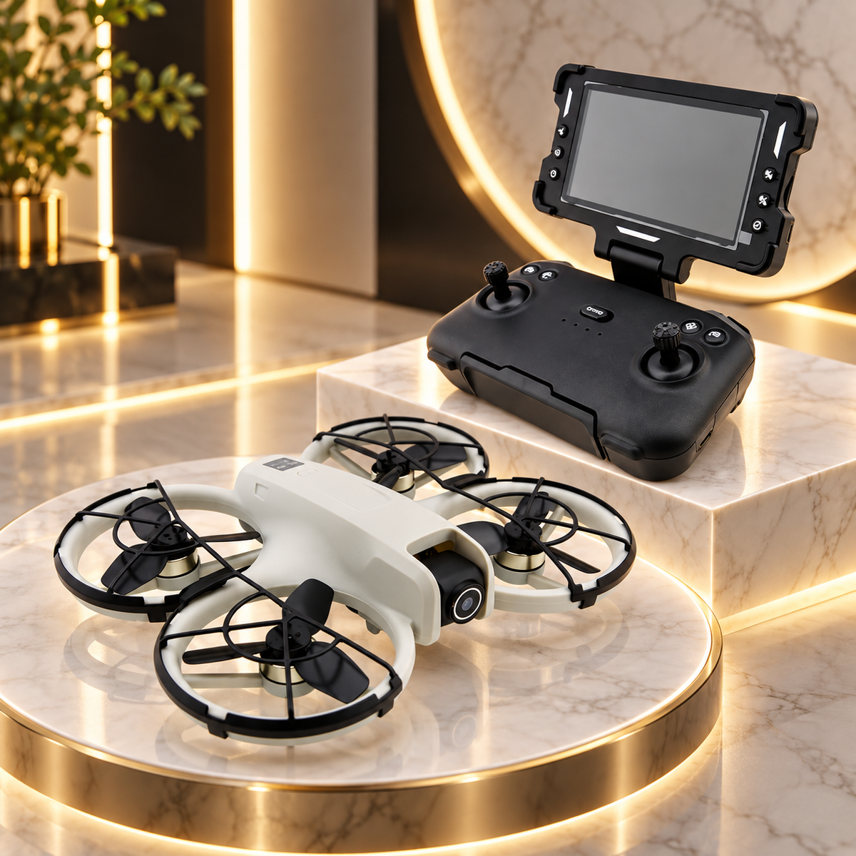 DRONE XJ3 WIFI CON DOBLE CÁMARA, CONTROL CON PANTALLA REBATIBLE DE 4,5” Y ESTUCHE