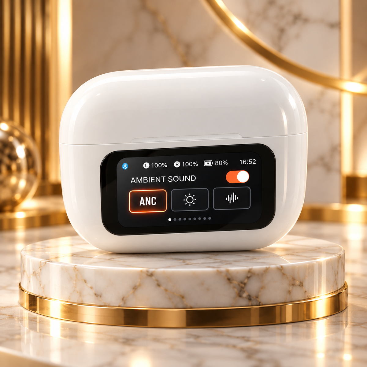 AUDÍFONOS TRUE WIRELESS BLUETOOTH CON PANTALLA TOUCH ANC/ENC