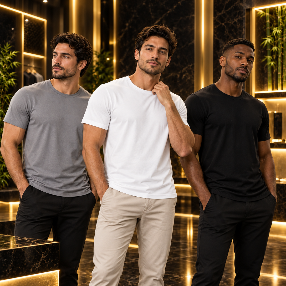 **CAMISETA DE BAMBÚ HOMBRE MANGA CORTA – SUAVE, FRESCA Y LIGERA**