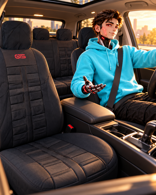 FUNDA PARA ASIENTO DE AUTO GTS ACOLCHADA SET 10 PIEZAS