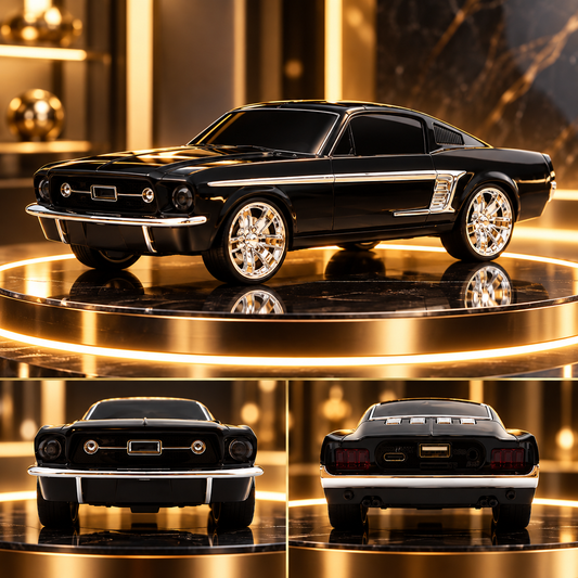 PARLANTE RECARGABLE WS-1967 DISEÑO AUTO MUSTANG 10W BLUETOOTH + USB + TF + AUX