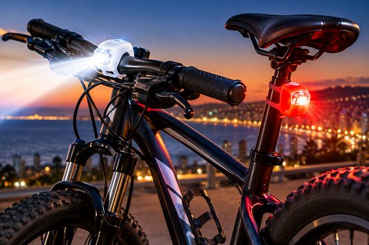 **Set de Luces LED para Bicicleta Delantera + Trasera HJ008-2**