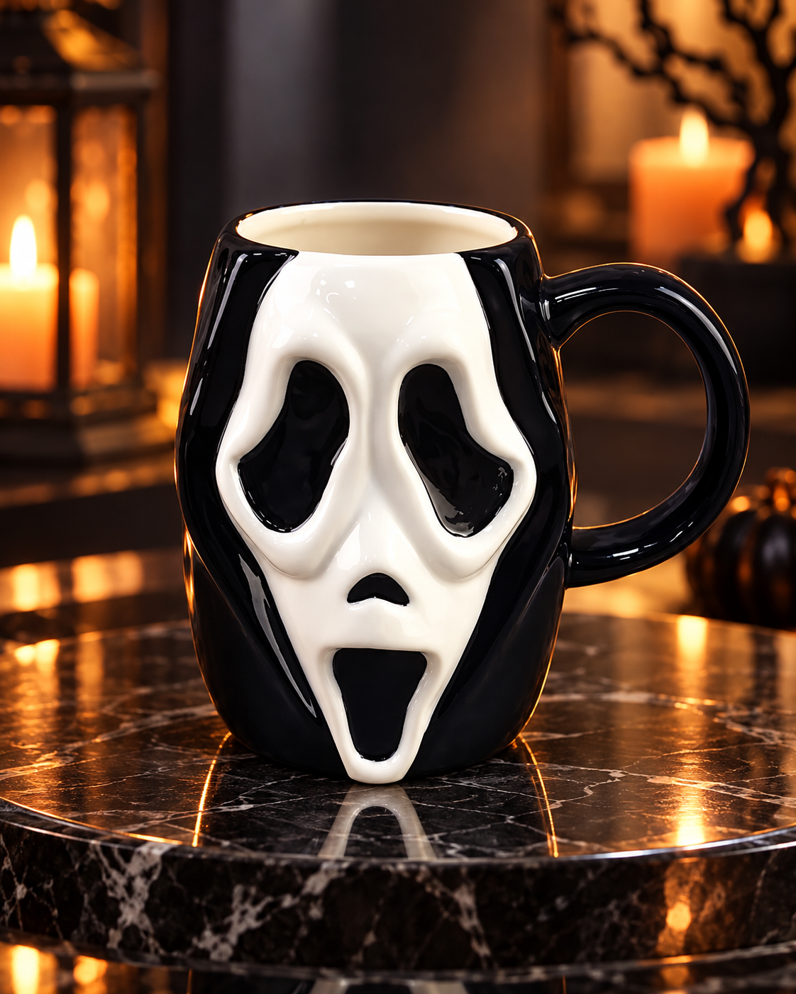 TAZÓN SCREAM MOVIE GHOSTFACE 3D – TERROR COLECCIONABLE 390 ML
