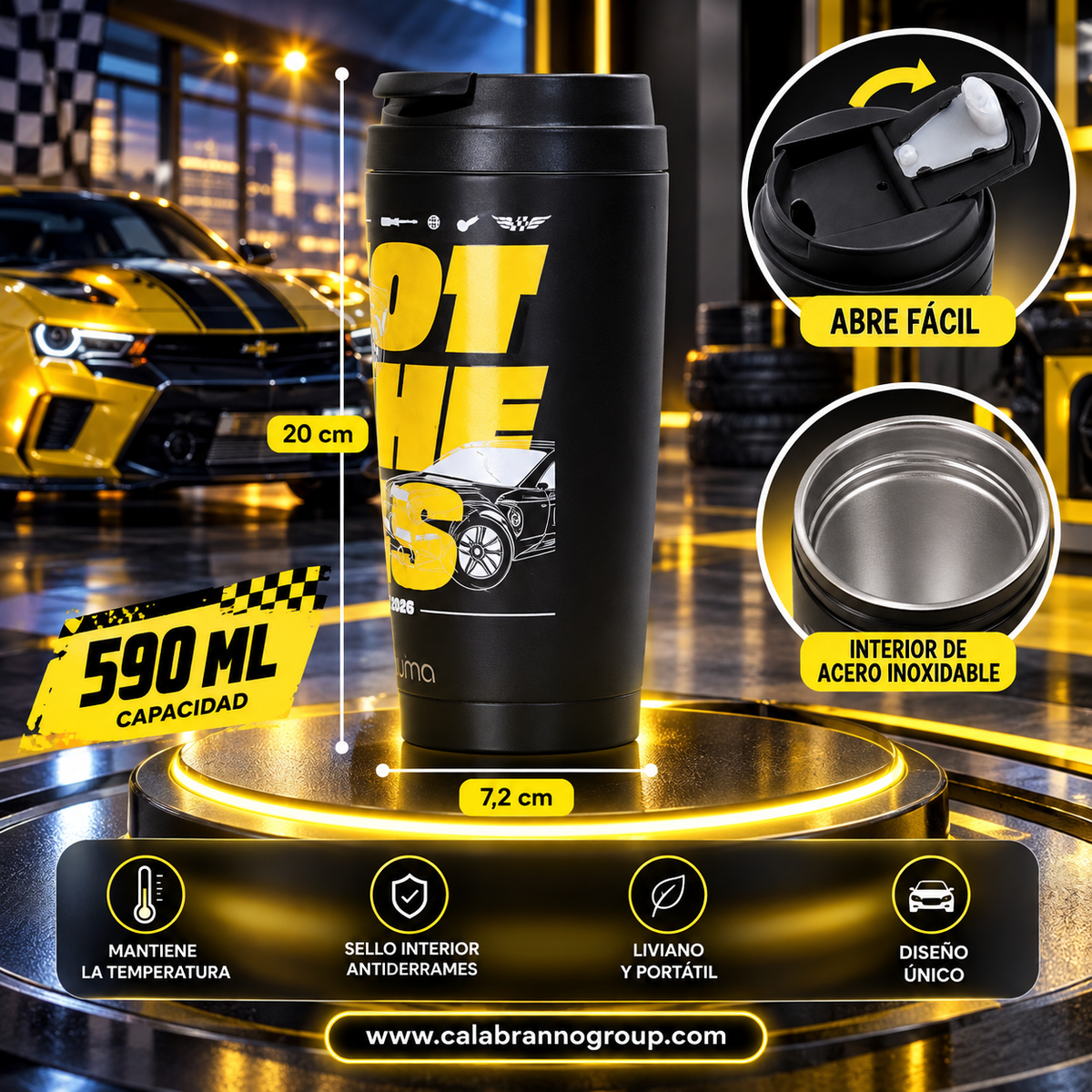 VASO TÉRMICO PARA CAFÉ HOT WHEELS LEGENDS 590 ML UMA