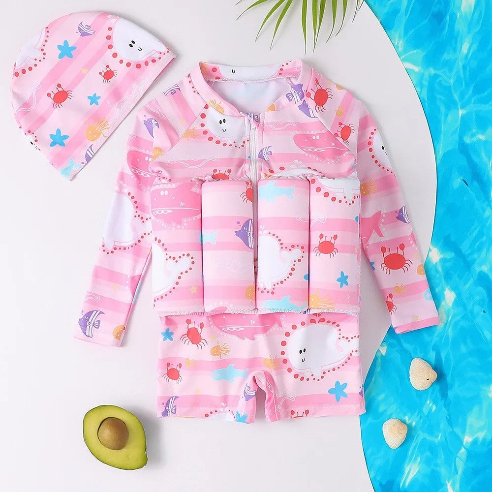 TRAJE DE BAÑO  CON FLOTADOR   BEBÉ