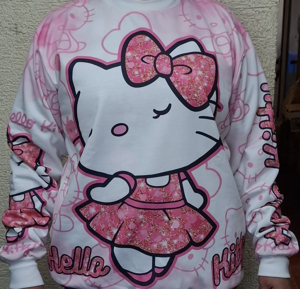 POLERÓN DE ALGODÓN HELLO KITTY ROSADO ESTAMPADO – MANGA LARGA