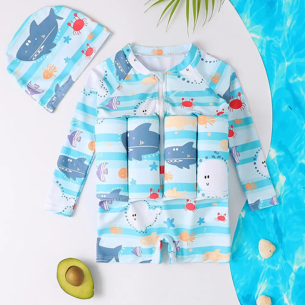 TRAJE DE BAÑO  CON FLOTADOR   BEBÉ