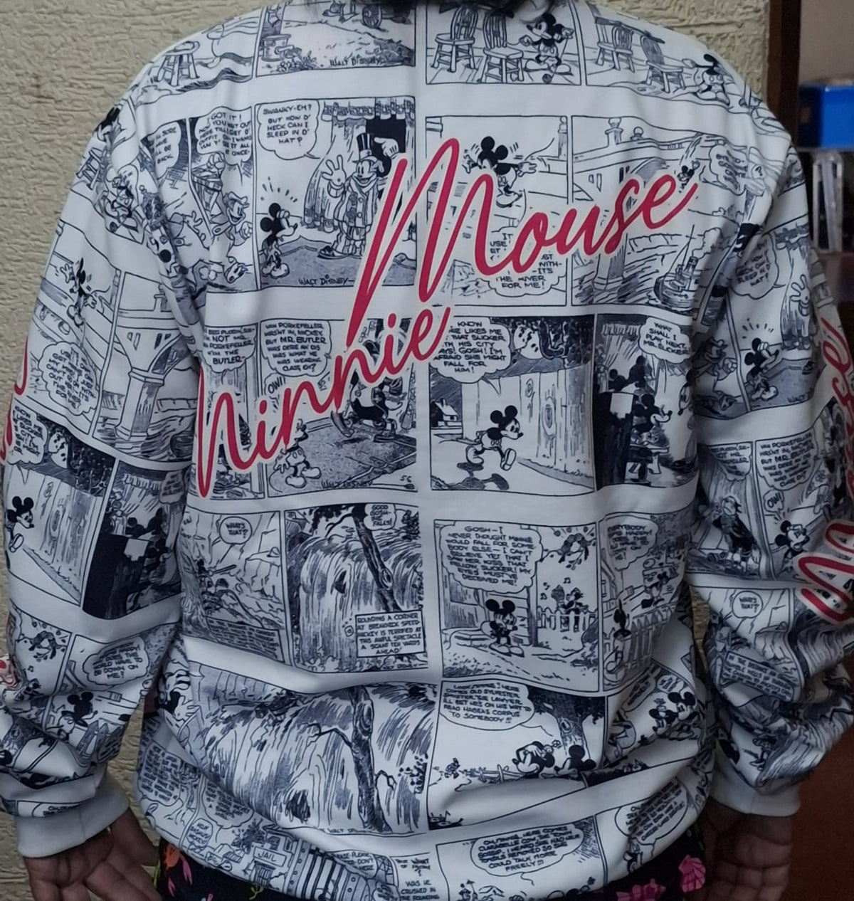 POLERÓN DE ALGODÓN ESTAMPADO MINNIE MOUSE ESTILO CÓMIC – MANGA LARGA