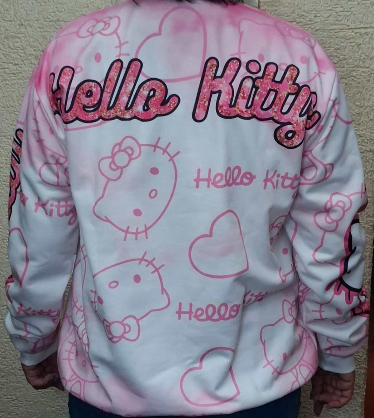 POLERÓN DE ALGODÓN HELLO KITTY ROSADO ESTAMPADO – MANGA LARGA
