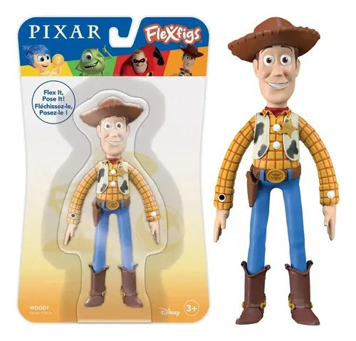 FIGURA FLEXIBLE WOODY PIXAR FLEXFIGS DISNEY LICENCIADA