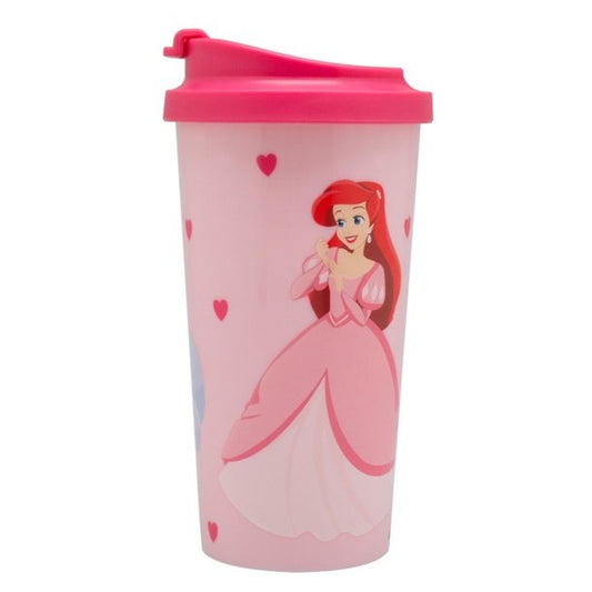 VASO MUG DISNEY PRINCESA ARIEL 475 ML CON TAPA ROSADA – LA SIRENITA