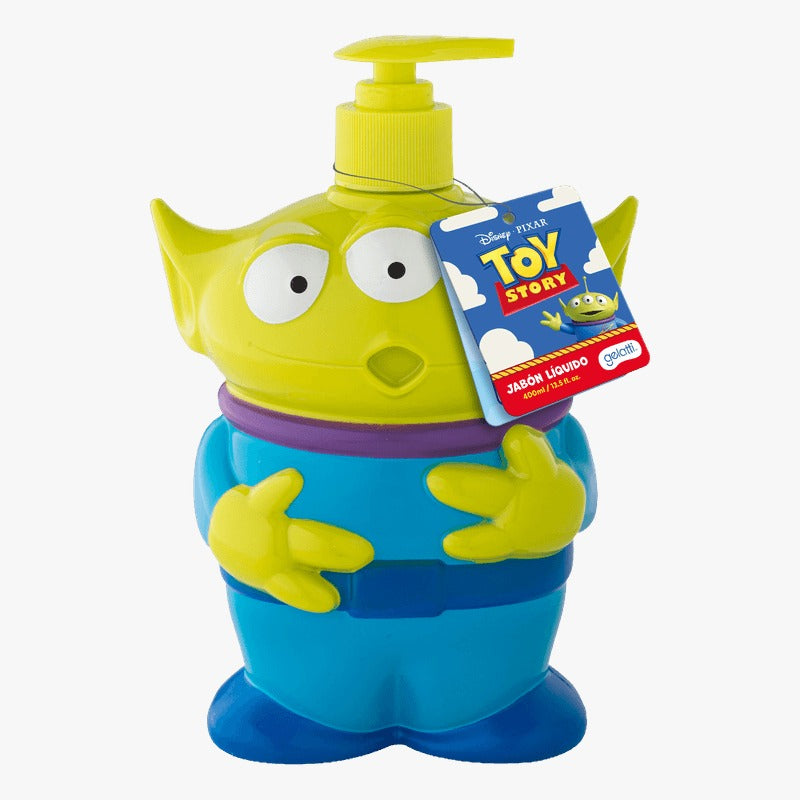 JABÓN LÍQUIDO 3D ALIEN TOY STORY GELATTI 400 ML. Diseño temático oficial de Toy Story.