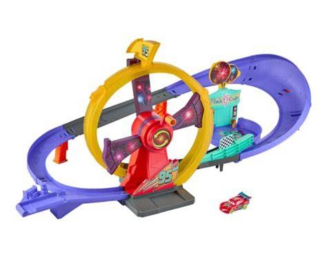 PISTA CARS RAYO McQUEEN CELEBRATION RACEWAY MATTEL ORIGINAL CON LUCES – DISNEY PIXAR**