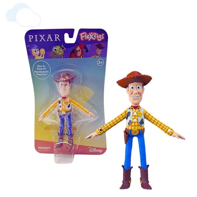 FIGURA FLEXIBLE WOODY PIXAR FLEXFIGS DISNEY LICENCIADA